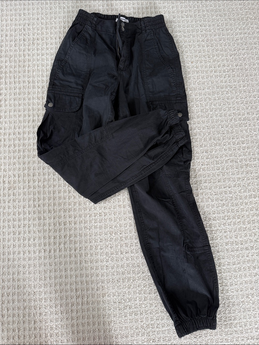 Garage Black Cargo Jogger Pants